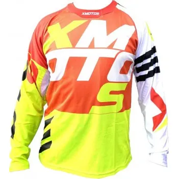 Helma na motorku Moto dres XMOTOS pro dospělé (žlutá/oranžová/bílá) XXL