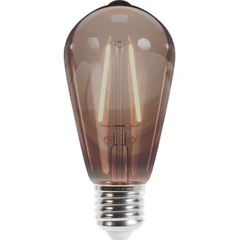 Žárovka E27 LED Retro Filament žárovka 4W, 400lm, ST64, kouřová, 2000K