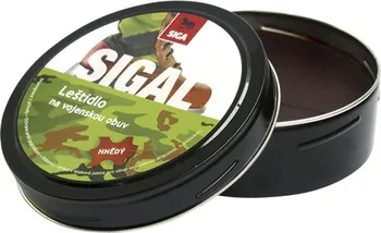 Přípravek pro údržbu obuvi Siga Sigal leštidlo na vojenskou obuv hnědé 100 g