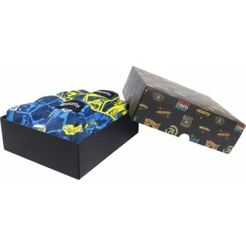 Pánské spodní prádlo trenýrky Meatfly Agostino Boxershorts - Giftpack 2022 Yellow/Blue Comics XL