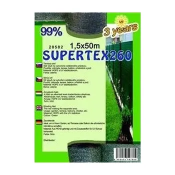 Stínicí plachta Stínící síť SUPERTEX260 1,5 x50m zel 99%