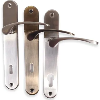 Dveřní kování Kování dveřní štítové Simona - 72mm WC nik-satin