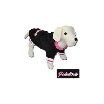 Obleček pro psa Nayeco mikina pro psa Fabulous Sudadera černá s růžovou 45 cm obvod 56 cm doprodej