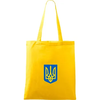 Ukrajinské logo barevné malé - Taška bavlněná - 42 x 38 cm ( Žlutá )