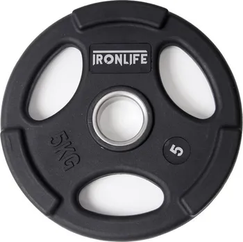 Olympijský pogumovaný kotouč IRONLIFE Deluxe 5 kg