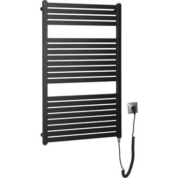 Radiátor Aqualine TONDI-E elektrické otopné těleso rovné 600x970 mm, 400 W, černá mat