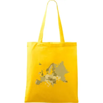 Mapa Evropy - srdce v Ukrajině - Taška bavlněná - 42 x 38 cm ( Žlutá )