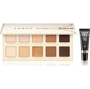 Oční stíny Lorac Unzipped Eyeshadow Palette & Eye Primer 11,2 g Gold