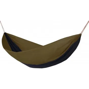 Zahradní nábytek Houpací síť Hamaka.eu Double hnědo-tm.modro-hnědá