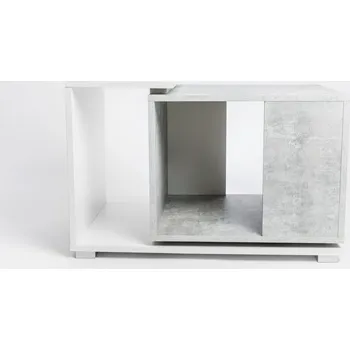 Diversa Stolek pod terárium DIVERSA Duo 75x45x50 cm bílá + beton