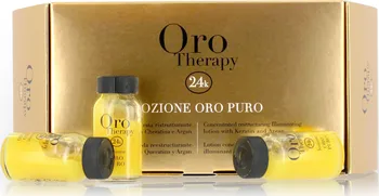 Vlasová regenerace Fanola Oro Puro Therapy 24K vlasová kúra pro suché a poškozené vlasy 12 x 10 ml