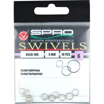 SPRO pérové kroužky Nickel Splitrings Velikost: 12, Nosnost (kg): 20kg