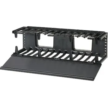 Racková skříň NMF3 Horizontální vyvazovací panel 3U, v. 133mm, h. 157mm, jednostranný, černý