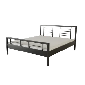 Postel Kovová postel WIEN Povrchová úprava: černá, Rozměr: 140 x 200 cm