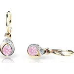 Cutie Jewellery Dětské náušnice zlaté C1898Z Pink