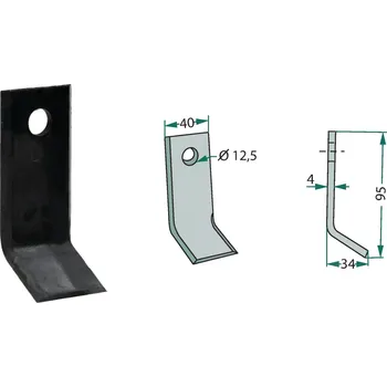 Mulčovací Y-nůž pro Agria, 79084, 95/4/12,5 mm