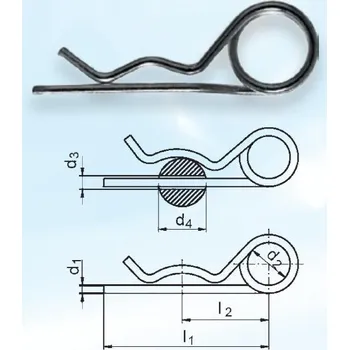 Tesařské kování FSD - pérová závlačka dvojitá pozinkovaná, zvolte variantu 04.00-ZN