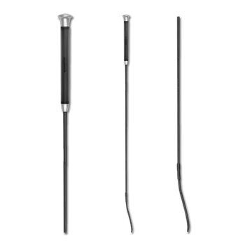 Jezdecký bičík Drezúrní bič s gelovou rukojetí - černý 120