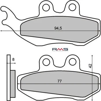Brzdová destička Brzdové destičky RMS 225100360 organické