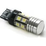 Interlook LED auto žárovka dvouvláknová s čočkou T20 12 SMD 5050 + 1 CREE W21W/5W studená bílá