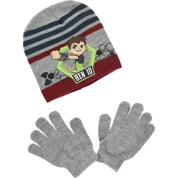 Šedá sada čepice a rukavic Ben 10 Velikost: 54