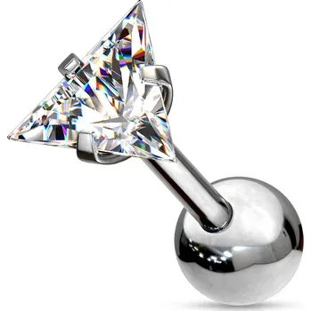 Piercing Šperky4U Cartilage piercing do ucha, trojúhelník 3 mm - CP1059-12063