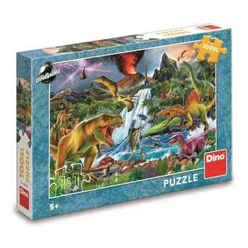 Puzzle Dino Boj dinosaurů XL 100 dílků