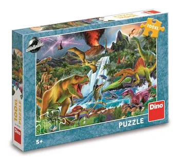 Puzzle Dino Boj dinosaurů XL 100 dílků