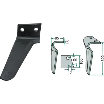 Hrot rotačních bran pravý pro Breviglieri, 60/300 mm, hřeb rotačních bran