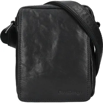 Pánská aktovka Pánská kožená taška přes rameno SendiDesign Karlos - černá