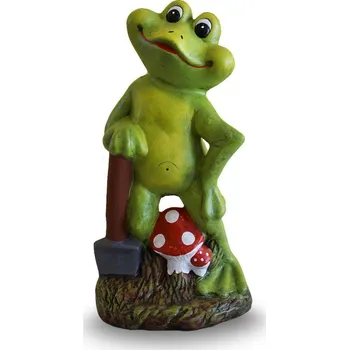 Zahradní dekorace Záhradná postava žaba s lopatou