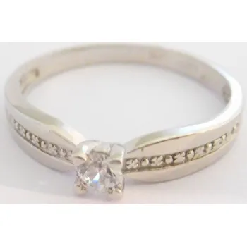 Prsten Klenoty Budín Zlatý zásnubní prsten z bílého zlata se zirkony 585/2,35gr vel. 54 HK1054 (Klenoty Budín Zlatý zásnubní prsten z bílého zlata se zirkony 585/2,35gr vel. 54 HK1054)
