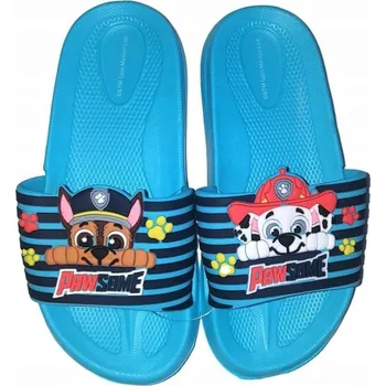 Chlapecké polobotky EPLUSM Pantofle TLAPKOVÁ PATROLA modré, vel. 31/32