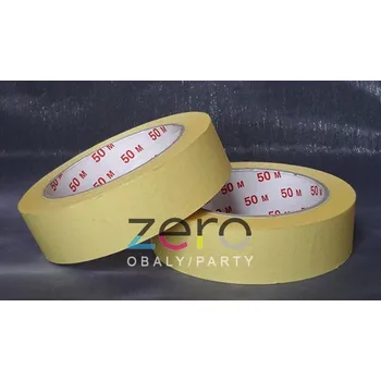 Zakrývací fólie na malování Páska lepicí 19 mm x 50 m - krepová (hot-melt)