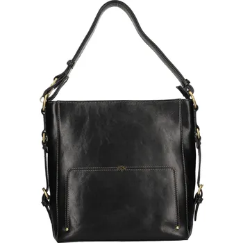 Elegantní dámská kožená kabelka Katana Darina - černá