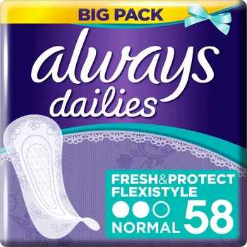Hygienické vložky Always Dailies Flexistyle Normal 58 ks