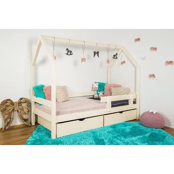 Dětská postel Vyspimese.CZ Dětská postel Ariel se zábranou-dva šuplíky 90x200 cm, lak