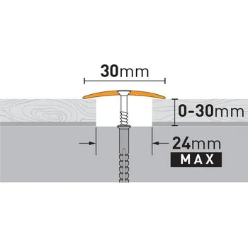 soklová lišta Šroubovací přechodová lišta Arbiton PR3 0,93 m - Titan