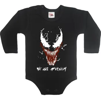 Kojenecký body Dětské body Venom od Marvel, Barva Černá, Velikost 62 / 3-6m, Canvas Dětské body Bezvatriko.cz 0073