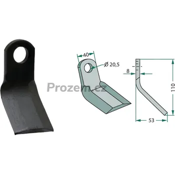 Mulčovací Y-nůž pro Cabe, 110/8/20,5 mm