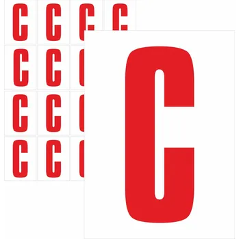Papír Písmena samolepící červená C samolepící vinylová fólie velikost znaku 200 mm