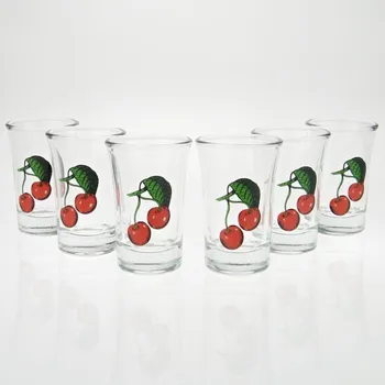 Sklenice Sada 6 odlivek - třešně 0,04l (Štamprle třešničky)