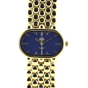 Hodinky MPM Dámské elegantní hodinky s modrým číselníkem a zlatými indexy W02M.10573.A