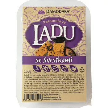 Rostlinná pomazánka Damodara Ladu karamelové se švestkami 150 g