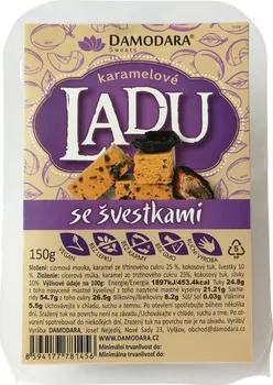 Rostlinná pomazánka Damodara Ladu karamelové se švestkami 150 g