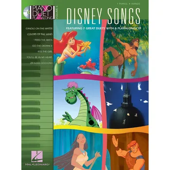 Hudebniny PIANO DUET PLAY-ALONG 6 - DISNEY SONGS + CD