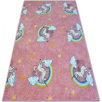 Koberec Balta Kusový dětský koberec UNICORN Jednorožec růžový Rozměr: 100x100 cm