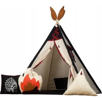 Dětský stan Dětský stan TEEPEE (TÝPÍ) INDIÁN s doplňky - béžový
