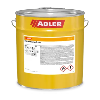 Lak na dřevo Adler PUR-ANTISCRATCH HQ G50 (Dvoukomponentní lak na namáhané povrchy) polomatný Hmotnost balení: 4Kg + dárek k objednávce nad 1000Kč