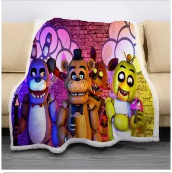 Dětská deka Čína Plyšová deka s 3D potiskem Five Nights at Freddys Variace: 3, Velikost: 70 x 100 cm